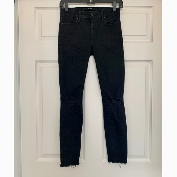 J Brand “OFFBEAT” Black Ripped Denim Jeans - Picture 1 of 4